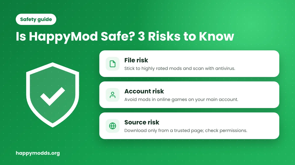 Is HappyMod safe? File, account and source risks explained